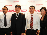 Left - Right: Mr. Akkbar, Mr Fujimoto, MD & CEO of Honda Malaysia Sdn Bhd, En Azman, President & COO of HMSB, and Monique, Head of PR.