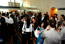 Media enjoying refreshment while awaiting for the launch.